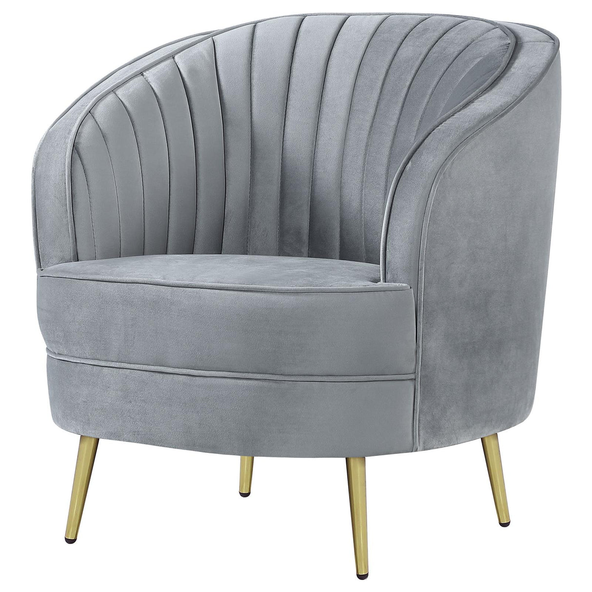 Sophia Upholstered Chair Grey and Gold - 506866 - Luna Furniture