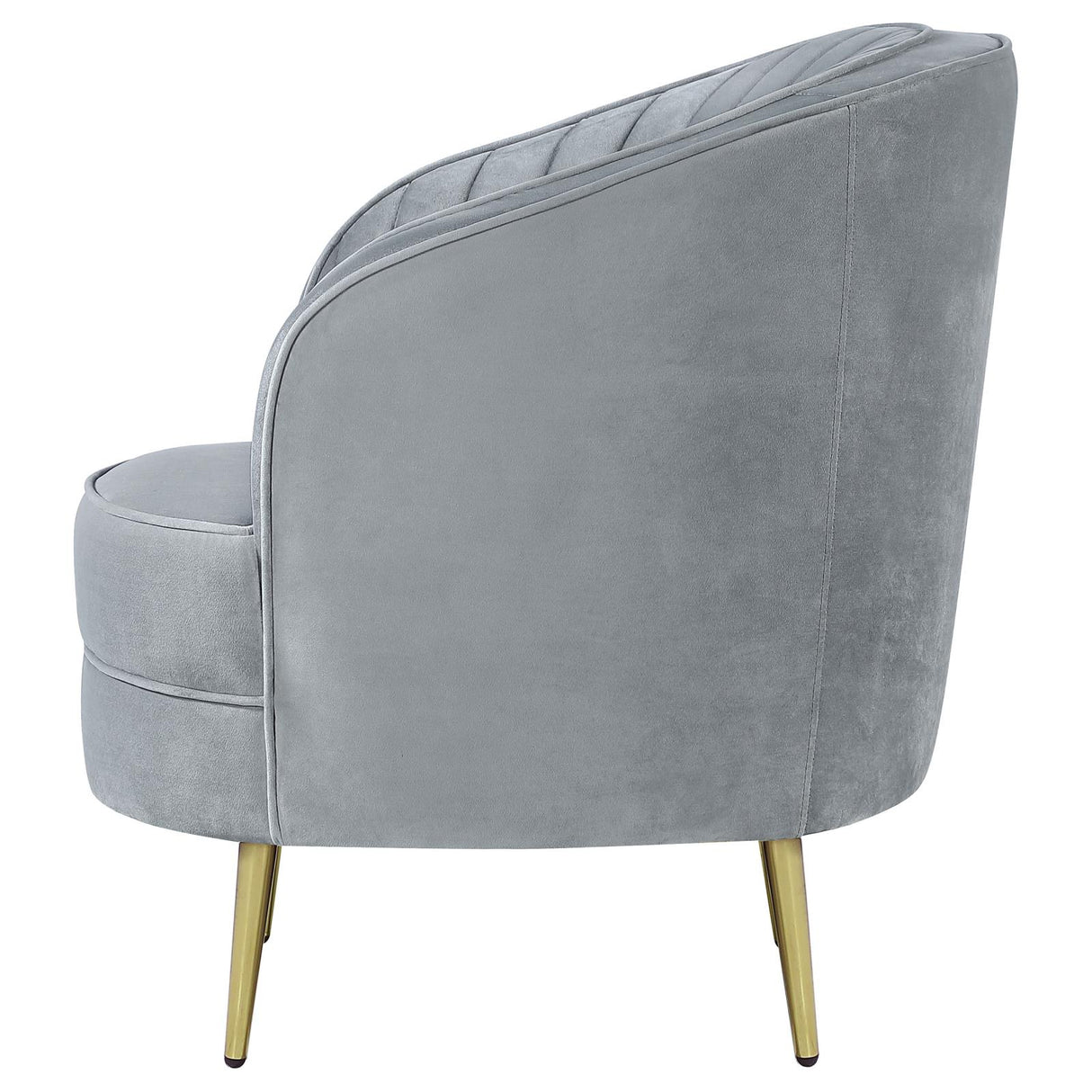 Sophia Upholstered Chair Grey and Gold - 506866 - Luna Furniture