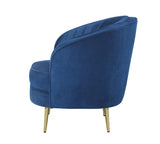 Sophia Upholstered Vertical Channel Tufted Chair Blue - 506863 - Luna Furniture