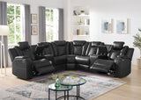 Spaceship Black Power Reclining Sectional - Spaceship Black - Luna Furniture