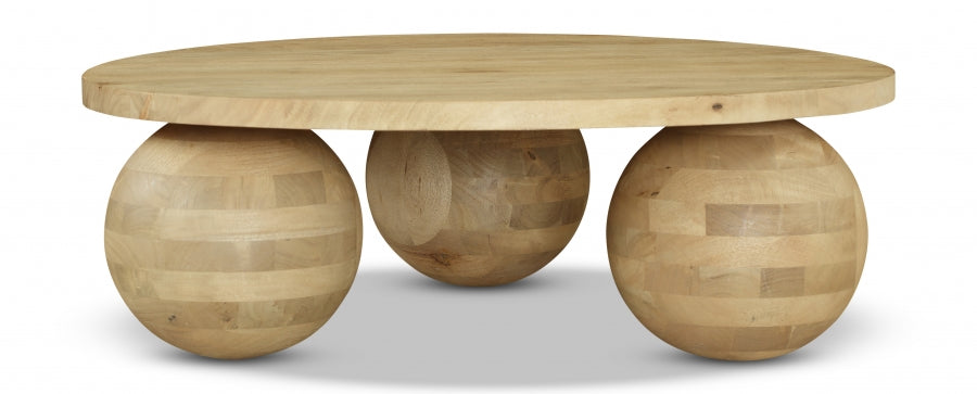 Spherical Coffee Table Natural from Meridian - Luna Furniture