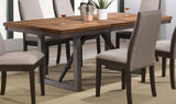 Spring Creek Dining Table with Extension Leaf Natural Walnut - 106581 - Luna Furniture