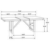 Spring Creek Industrial Natural Walnut Five-Piece Dining Set - 106581-S5 - Luna Furniture