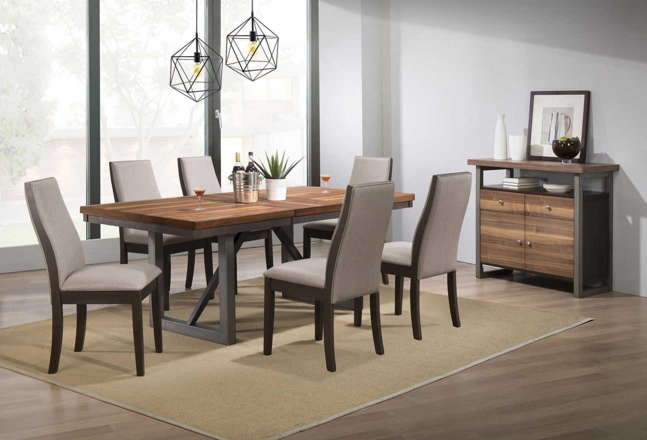 Spring Creek 7-Piece Rectangular Slat Dining Set from Coaster - Luna Furniture