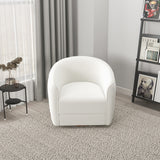 Spring Swivel Chair (Cream Boucle) - MDM01809 - Luna Furniture