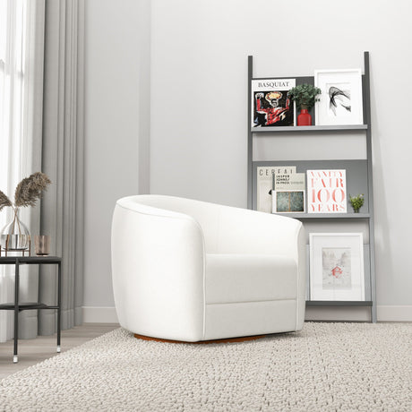 Spring Swivel Chair (Cream Boucle) - MDM01809 - Luna Furniture