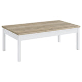 Stacie 3-piece Composite Wood Coffee Table Set Antique Pine and White from Coaster - Luna Furniture