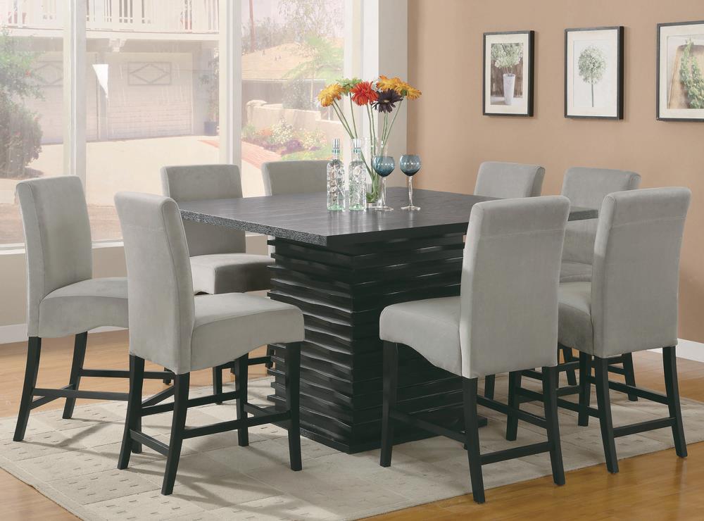 Stanton Gray/Black Upholstered Counter Height Chairs, Set of 2 from Coaster - Luna Furniture