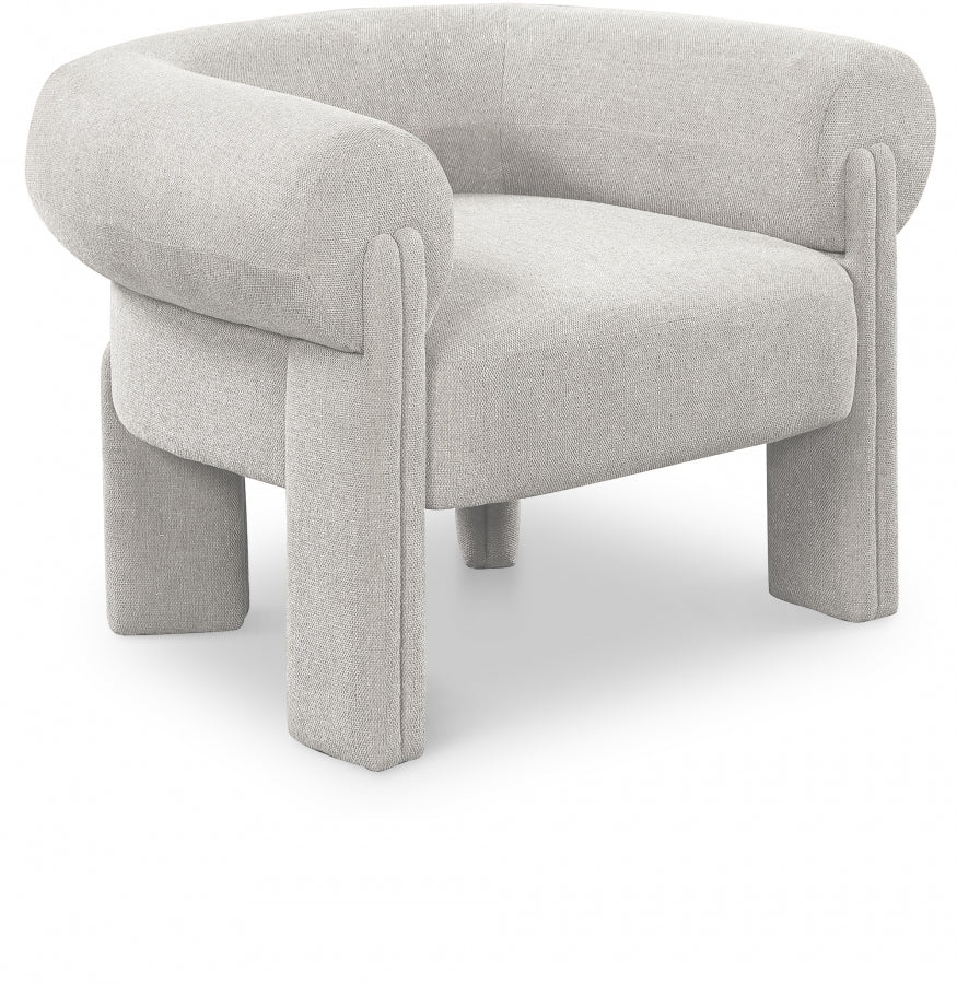 Stefano Polyester Fabric Accent Chair Beige from Meridian - Luna Furniture