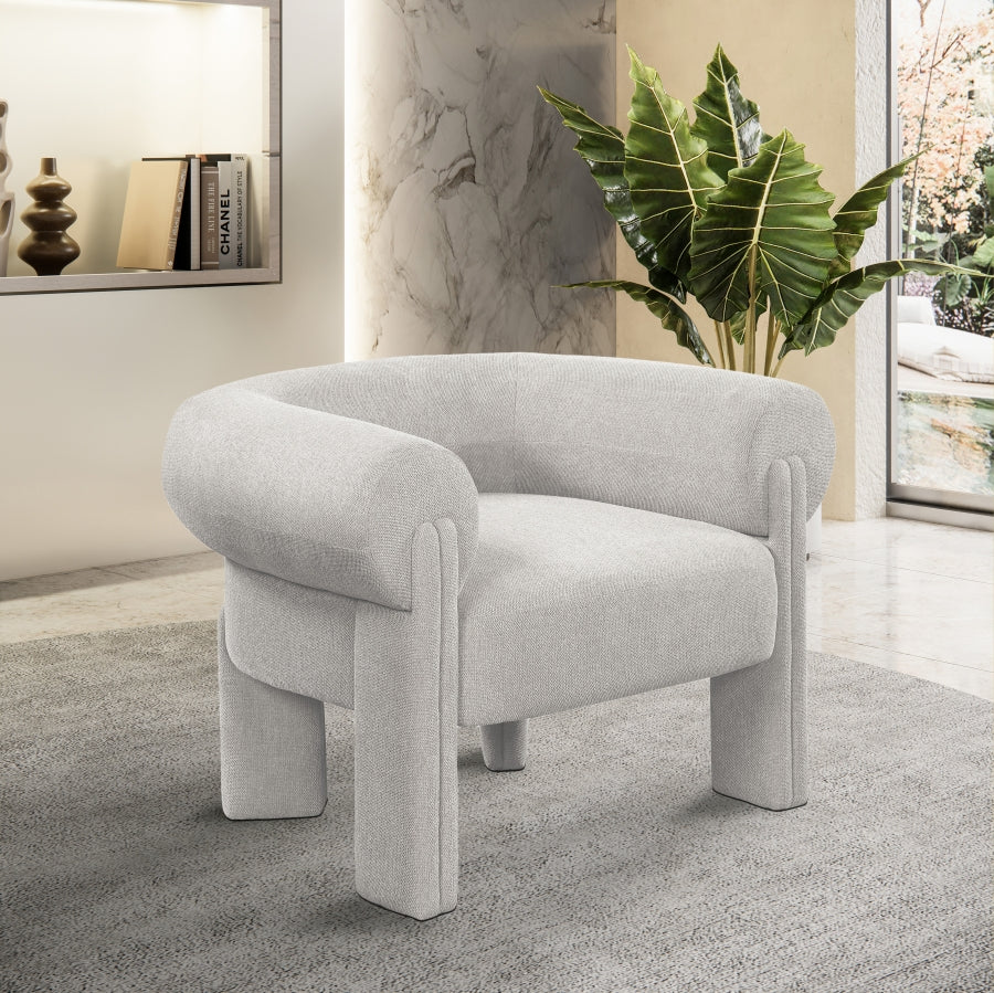 Stefano Polyester Fabric Accent Chair Beige from Meridian - Luna Furniture