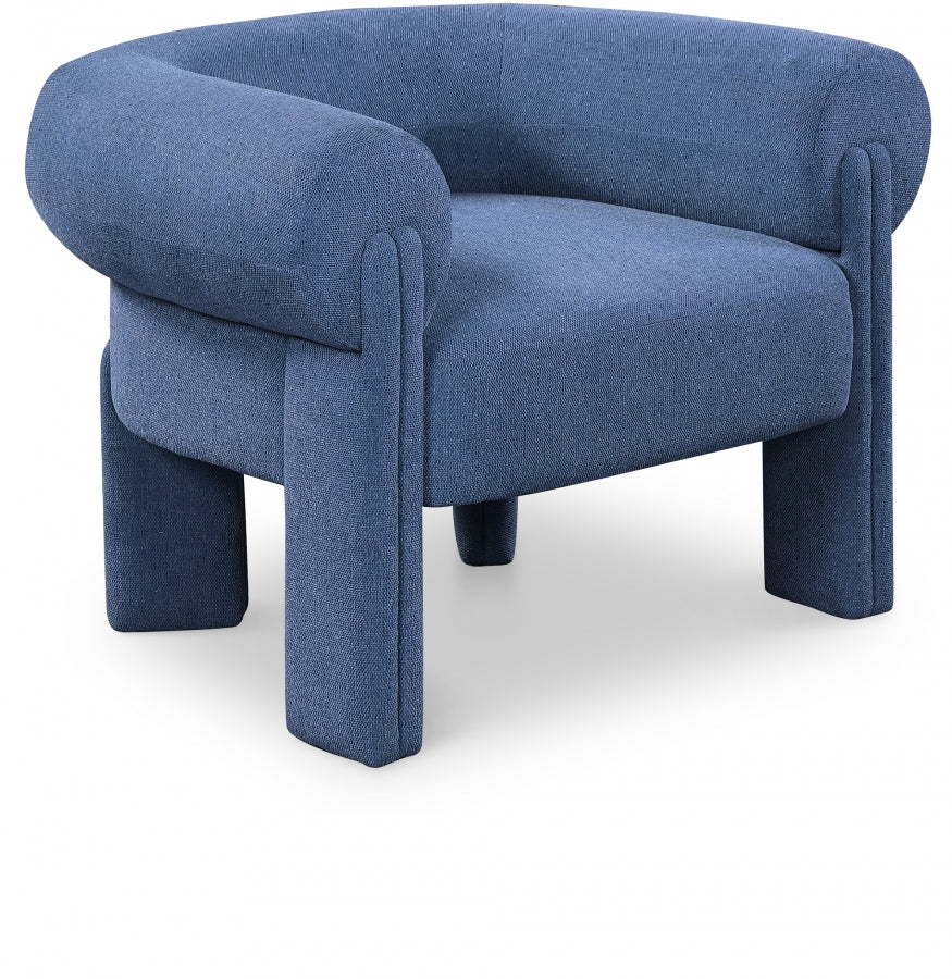 Stefano Polyester Fabric Accent Chair Blue from Meridian - Luna Furniture