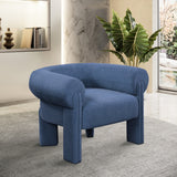 Stefano Polyester Fabric Accent Chair Blue from Meridian - Luna Furniture