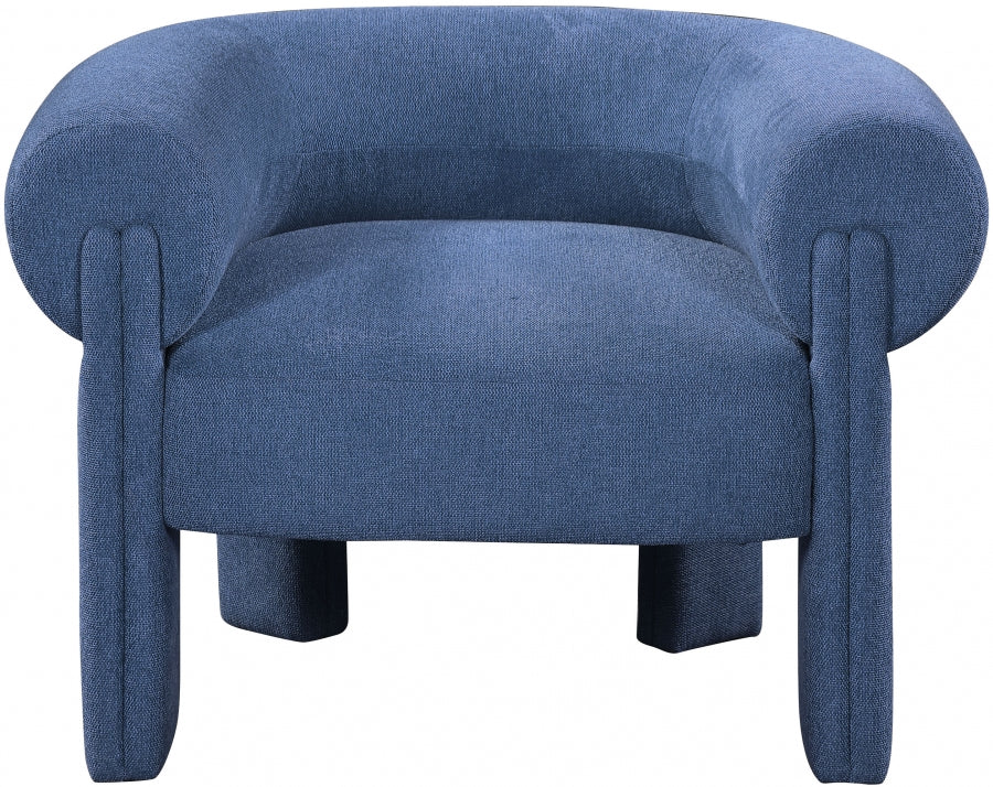 Stefano Polyester Fabric Accent Chair Blue from Meridian - Luna Furniture