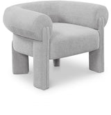 Stefano Polyester Fabric Accent Chair Grey from Meridian - Luna Furniture