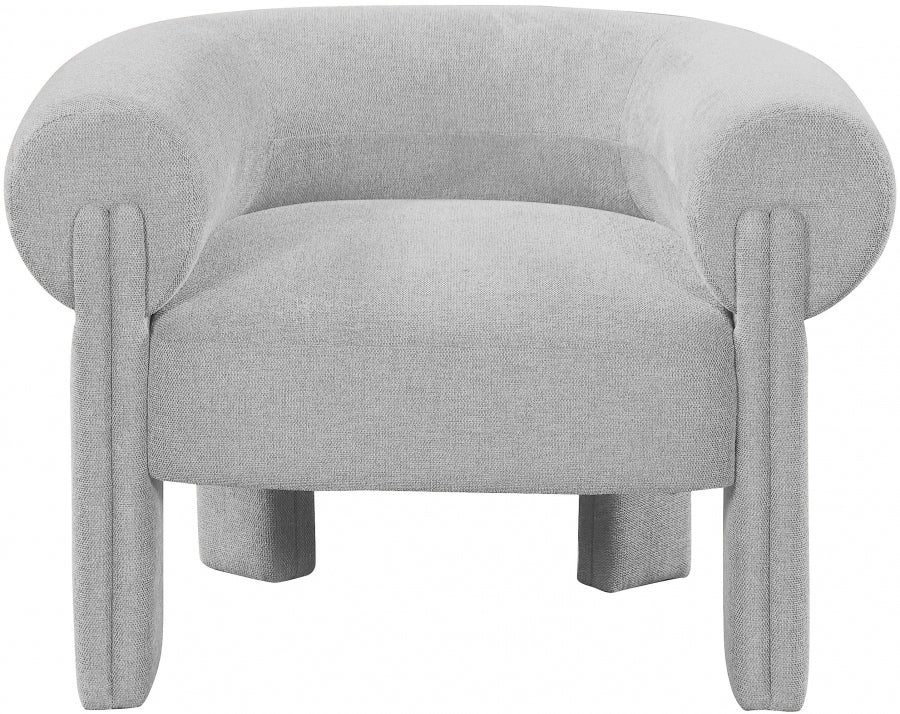 Stefano Polyester Fabric Accent Chair Grey from Meridian - Luna Furniture