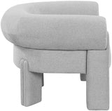 Stefano Polyester Fabric Accent Chair Grey from Meridian - Luna Furniture