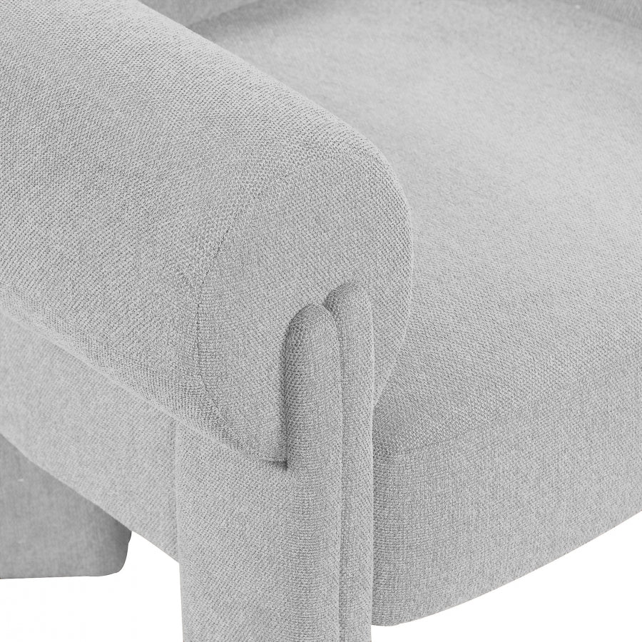 Stefano Polyester Fabric Accent Chair Grey from Meridian - Luna Furniture