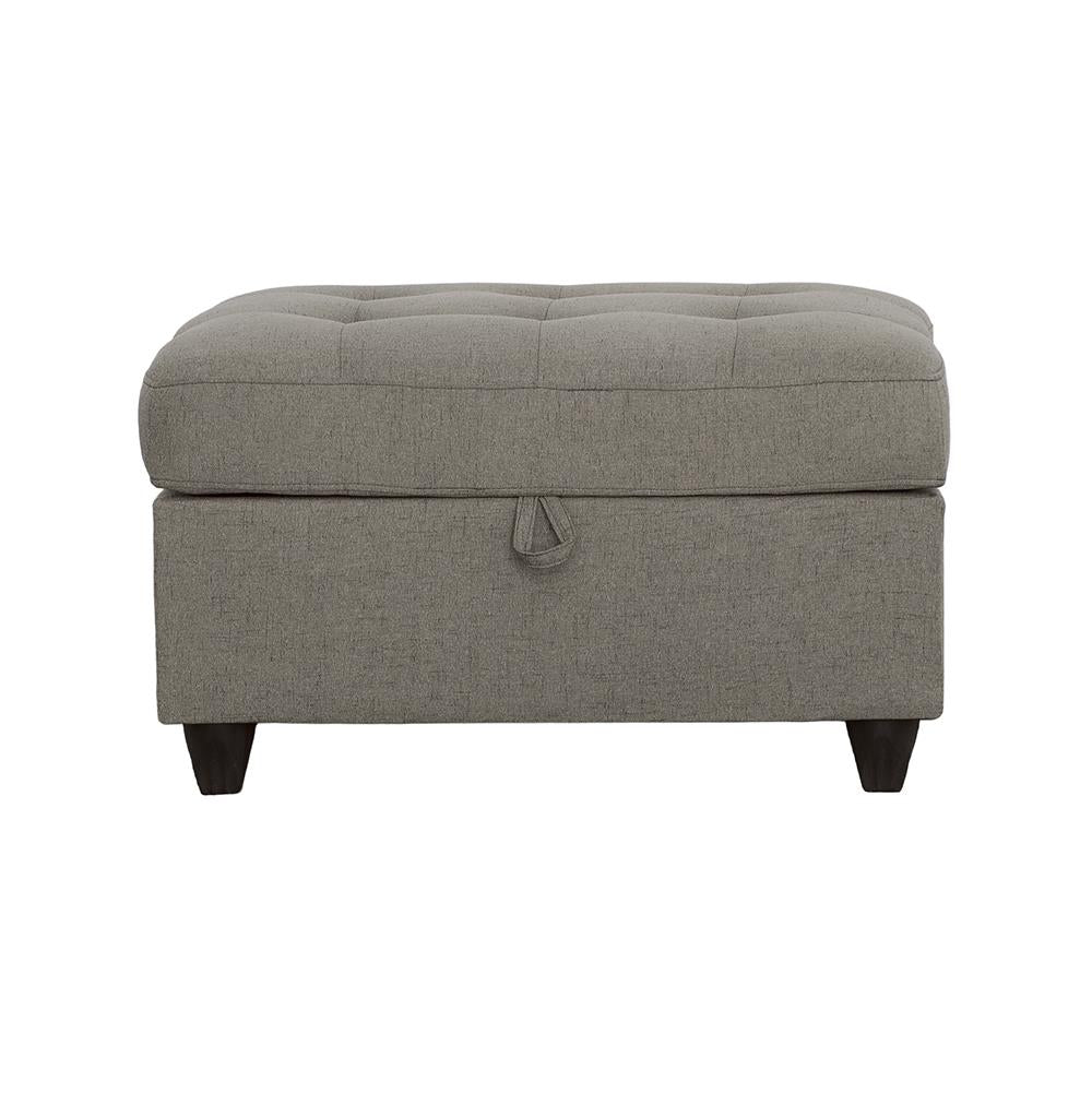 Stonenesse Tufted Storage Ottoman Grey - 500414 - Luna Furniture