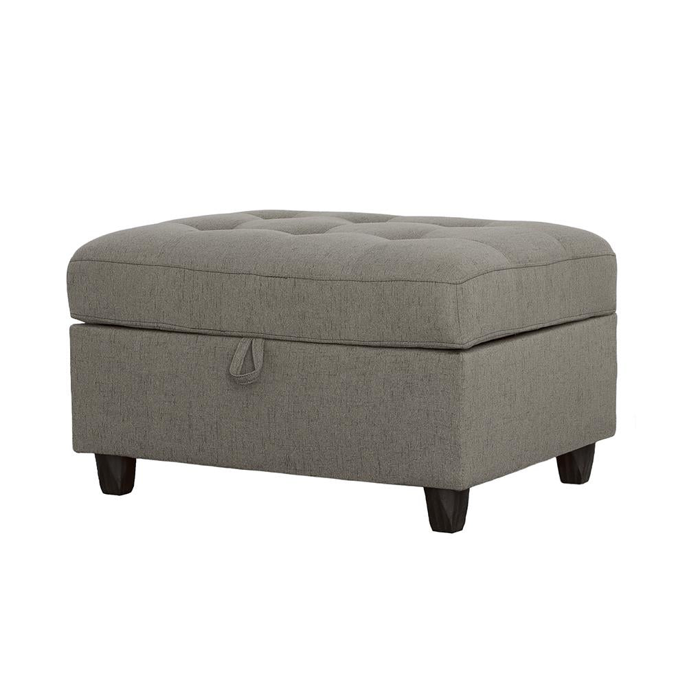 Stonenesse Tufted Storage Ottoman Grey - 500414 - Luna Furniture