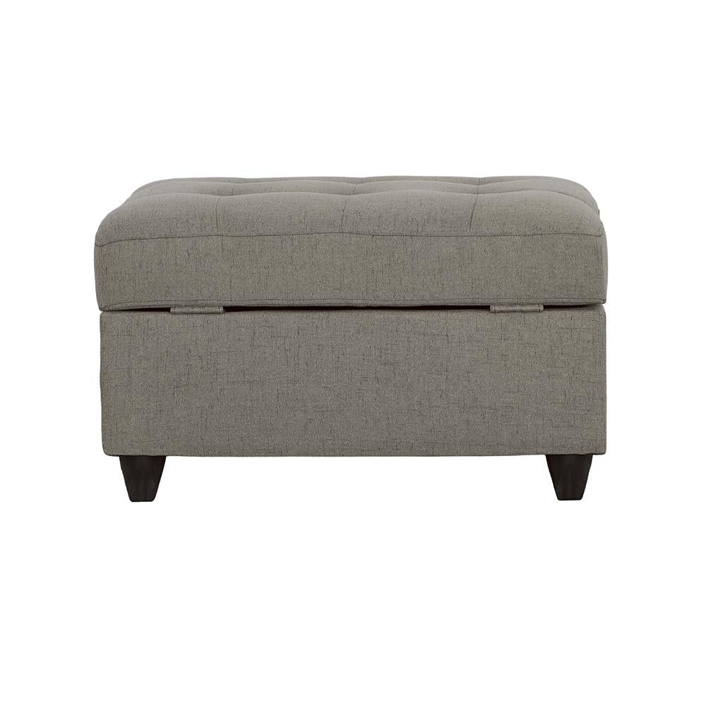 Stonenesse Tufted Storage Ottoman Grey - 500414 - Luna Furniture