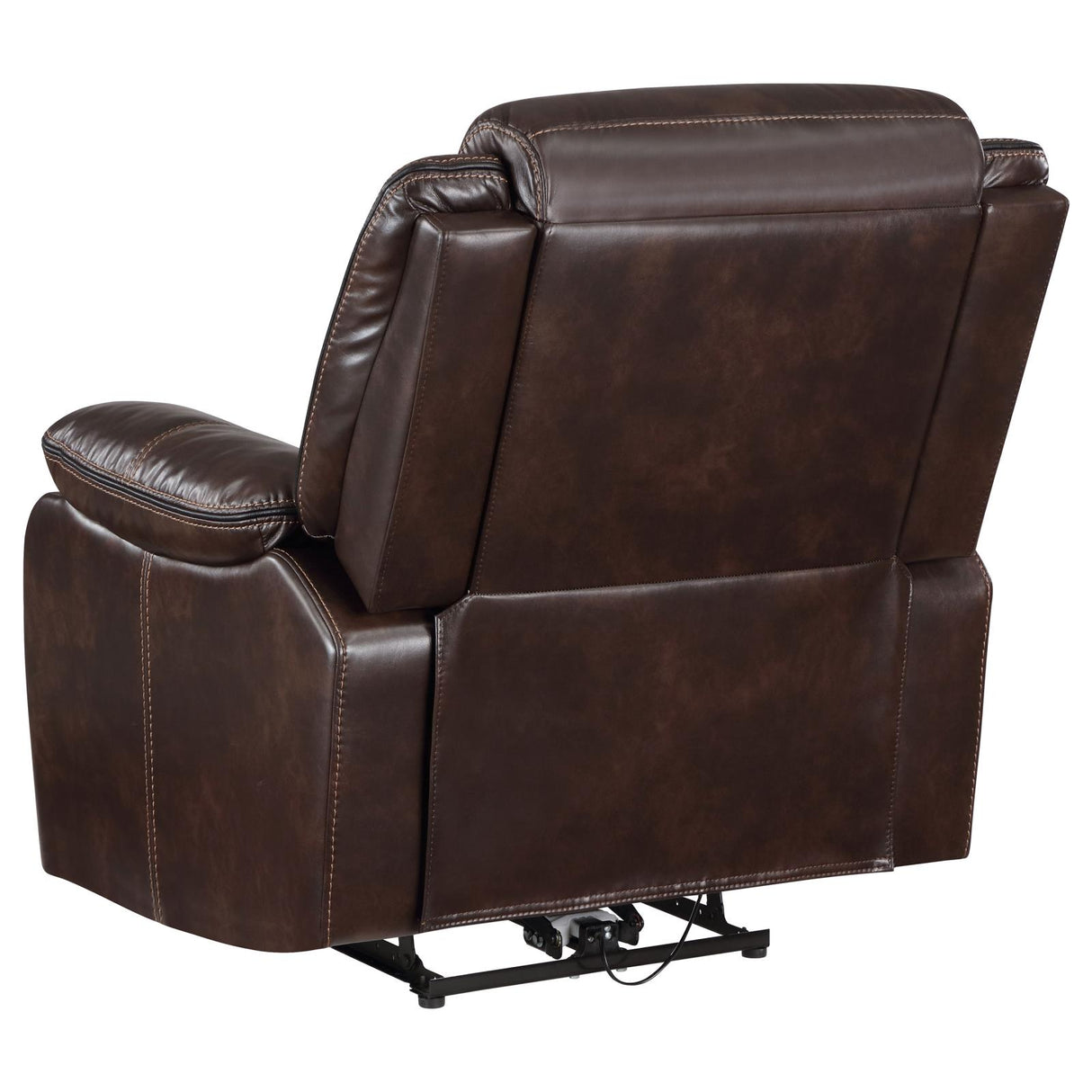 Sycamore Upholstered Power Recliner Chair Dark Brown - 610193P - Luna Furniture