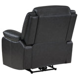 Sycamore Upholstered Power Recliner Chair Dark Grey from Coaster - Luna Furniture