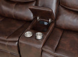 Sycamore Dark Brown Power Reclining Sectional from Coaster - Luna Furniture