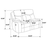 Sycamore Dark Grey Power Reclining Sectional from Coaster - Luna Furniture