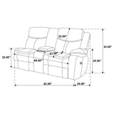 Sycamore Dark Grey Power Reclining Sectional from Coaster - Luna Furniture