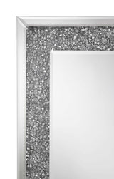 Sylvia Crystal Inlay Rectangle Floor Mirror - 961636 - Luna Furniture