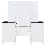 Talei 6-drawer Vanity Set with Hollywood Lighting Black and White from Coaster - Luna Furniture