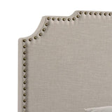 Tamarac Upholstered Nailhead Eastern King Bed Beige from Coaster - Luna Furniture