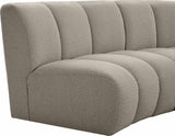 Infinity Taupe Boucle Fabric 11pc. Sectional from Meridian - Luna Furniture