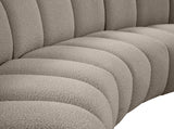 Infinity Taupe Boucle Fabric 11pc. Sectional from Meridian - Luna Furniture