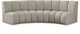 Infinity Taupe Boucle Fabric Sofa from Meridian - Luna Furniture