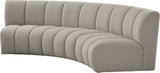 Infinity Taupe Boucle Fabric Sofa from Meridian - Luna Furniture