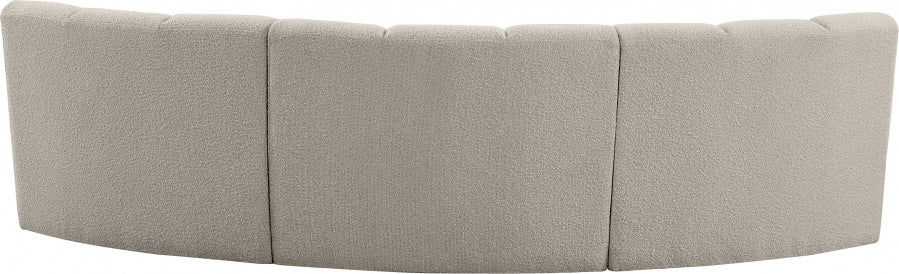 Infinity Taupe Boucle Fabric Sofa from Meridian - Luna Furniture