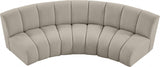 Infinity Taupe Boucle Fabric Sofa from Meridian - Luna Furniture