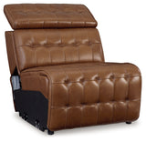 Temmpton Chocolate Armless Chair from Ashley - Luna Furniture