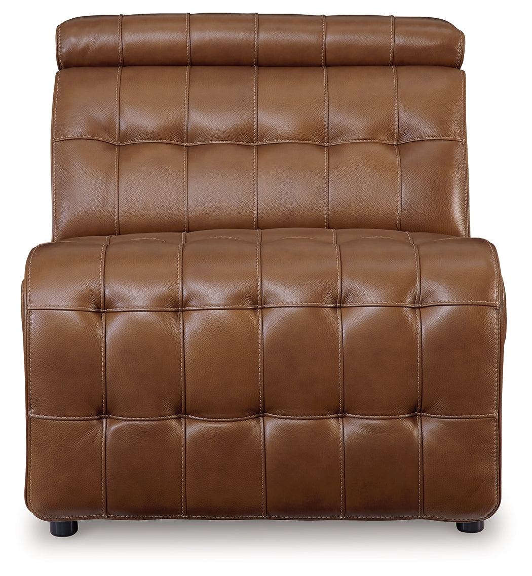 Temmpton Chocolate Armless Chair from Ashley - Luna Furniture