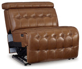 Temmpton Chocolate Power Armless Recliner from Ashley - Luna Furniture