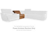 Temmpton Chocolate Power Armless Recliner from Ashley - Luna Furniture