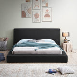 Terra Boucle Fabric King Bed Black from Meridian - Luna Furniture