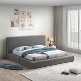 Terra Boucle Fabric King Bed Grey from Meridian - Luna Furniture