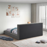 Terra Boucle Fabric King Bed Grey from Meridian - Luna Furniture