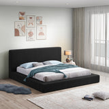 Terra Boucle Fabric Queen Bed Black from Meridian - Luna Furniture