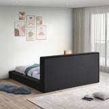 Terra Boucle Fabric Queen Bed Black from Meridian - Luna Furniture