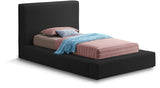 Terra Boucle Fabric Twin Bed Black from Meridian - Luna Furniture