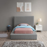 Terra Boucle Fabric Twin Bed Grey from Meridian - Luna Furniture