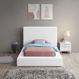 Terra Boucle Fabric Twin Bed White from Meridian - Luna Furniture